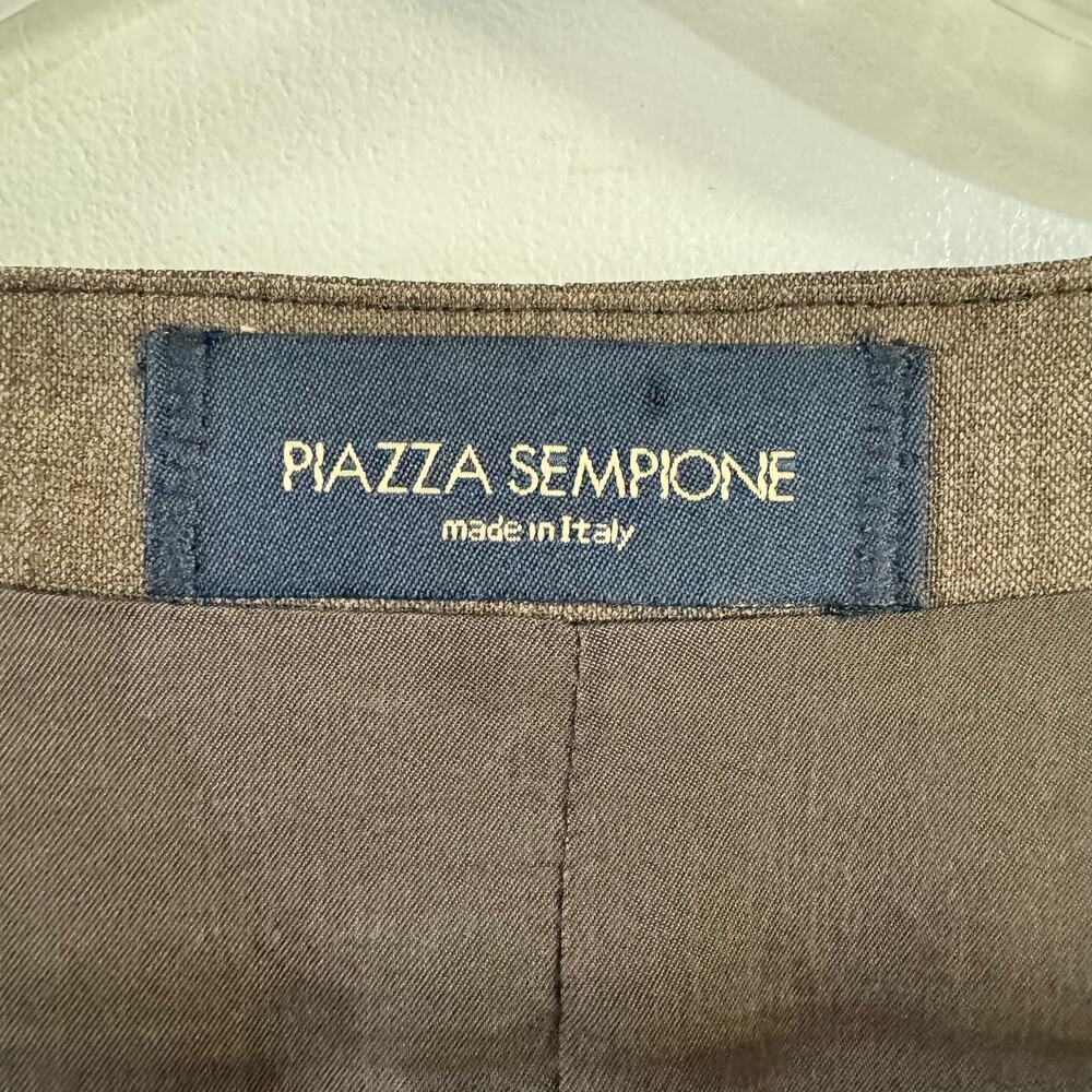 Piazza Sempione Sheath Knee Length  Dress Brown Lined Classic Size 10 Italy Made - Picture 4 of 10